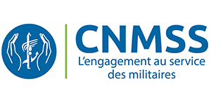Logo de la CNMSS (L'engagement au services des militaires)